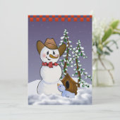 カウボーイ雪だるまニューイヤーイブパーティー 招待状 (スタンド正面)