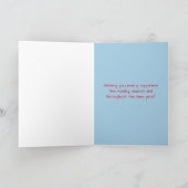 カウボーイ雪だるま水の色メリークリスマス シーズンカード (内部)