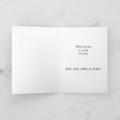 カウボーイ雪だるま&カウクリスマス冬のシーン シーズンカード (内部)