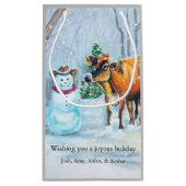 カウボーイ雪だるま&カウクリスマス スモールペーパーバッグ (裏面)