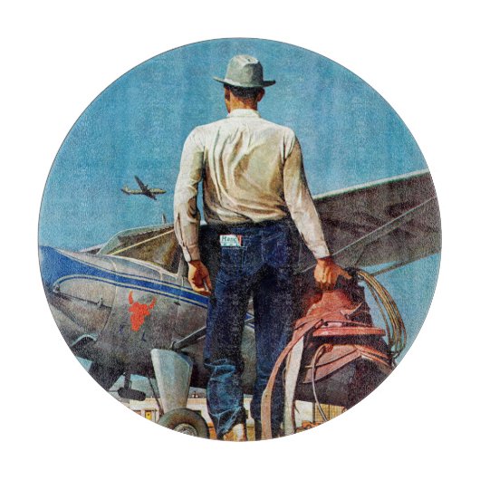 カウボーイ飛んでいるバイミードシェーファー カッティングボード (正面)