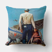 カウボーイ飛んでいるバイミードシェーファー クッション (正面)