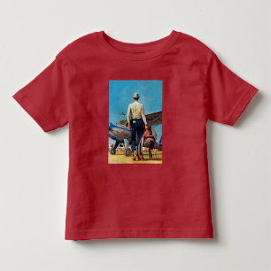 カウボーイ飛んでいるバイメッド・シャエファー トドラーTシャツ