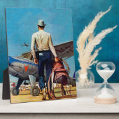 カウボーイ飛んでいるバイメッド・シャエファー フォトプラーク (側面)