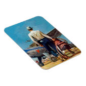 カウボーイ飛んでいるバイメッド・シャエファー マグネット (右側)