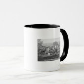 カウボーイ食べズののまわりにキャンプ場写真 マグカップ (正面右)