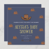 カウボーイ養子縁組ベビーシャワー 招待状 (正面/裏面)