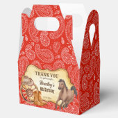 カウボーイ馬レッドペイズリー西部パーティーギフト フェイバーボックス (オープン)