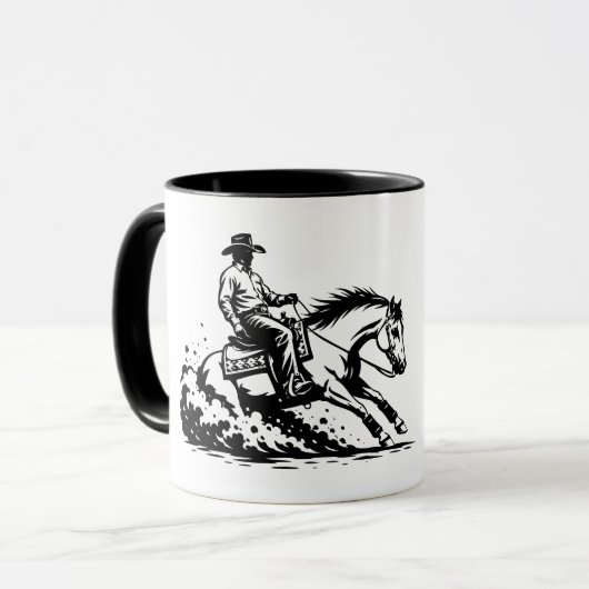 カウボーイ騎馬ウエスタンマグ マグカップ (正面左)