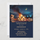 カウボーイ５０歳誕生日焚き火パーティー 招待状 (正面)