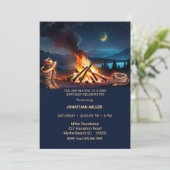 カウボーイ５０歳誕生日焚き火パーティー 招待状 (スタンド正面)