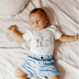 カウボーイ1歳誕生日パーティー ファーストロデオ トドラーTシャツ