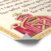 カウボーイ10戒め – ファームおもしろい ポスター (角)