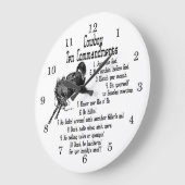 カウボーイ10戒め ラージ壁時計 (傾斜)