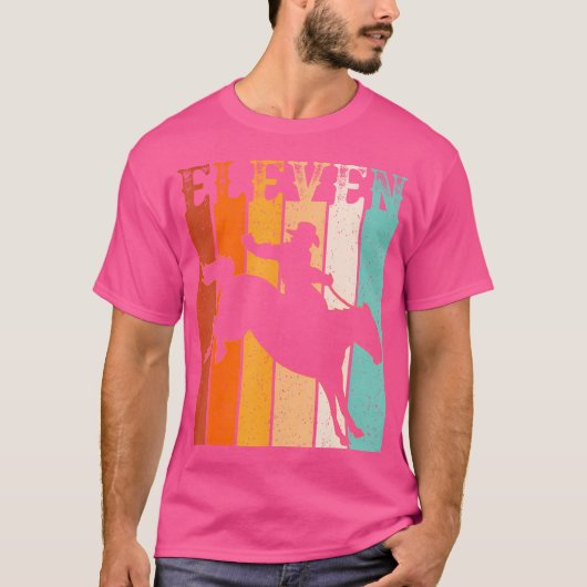 カウボーイ11th誕生日ロデオホース11歳ウェスト tシャツ (正面)