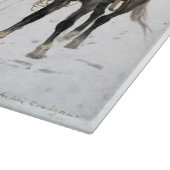 カウボーイ1895フレデリック・レミントンの秋 カッティングボード (角)