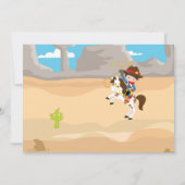 カウボーイ1stバースデーフォトパーティの招待状 招待状 (裏面)