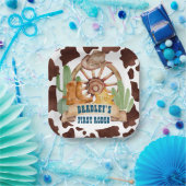 カウボーイ1stロデオ馬ファームパーティー パーソナライズされた ペーパープレート (パーティー)