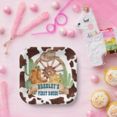 カウボーイ1stロデオ馬ファームパーティー パーソナライズされた ペーパープレート (パーティー)