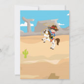 カウボーイ1st誕生日パーティー 招待状 (裏面)