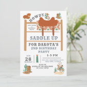 カウボーイ2ndバースデーボーイ招待状 招待状 (スタンド正面)