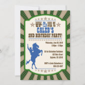 カウボーイ2nd誕生日パーティの招待状 招待状 (正面)