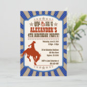 カウボーイ4歳誕生日パーティー招待状 招待状 (スタンド正面)