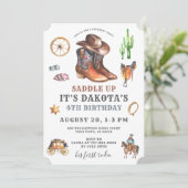 カウボーイ4th誕生日招待状 招待状 (スタンド正面)
