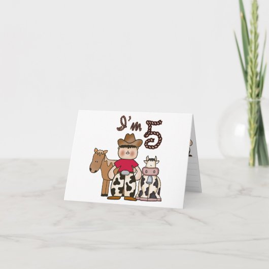 カウボーイ5th誕生日招待状 招待状 (正面)