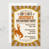 カウボーイ8th誕生日パーティーへの招待 招待状 (正面/裏面)