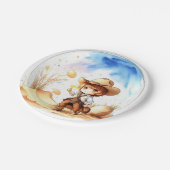 カウボーイ・インスパイアテーマ男の赤ちゃんシャワー ペーパープレート (アングル)