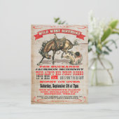 カウボーイ・ウェスタン誕生日パーティーの招待状 招待状 (スタンド正面)