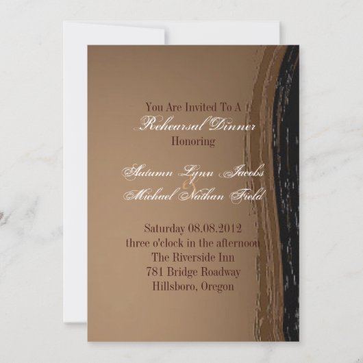 カウボーイ·ウェスタン·カントリー結婚式のリハーサルディナー 招待状 (正面)