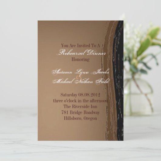 カウボーイ·ウェスタン·カントリー結婚式のリハーサルディナー 招待状 (スタンド正面)