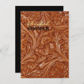 カウボーイ・ウェスタン・カントリー・パターン・ツールレザー 招待状 (正面/裏面)