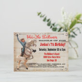 カウボーイ・ウェスタン・バースデー・パーティーの招待状 招待状 (スタンド正面)