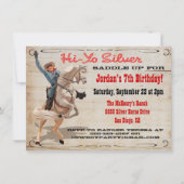 カウボーイ・ウェスタン・バースデー・パーティーの招待状 招待状 (正面)