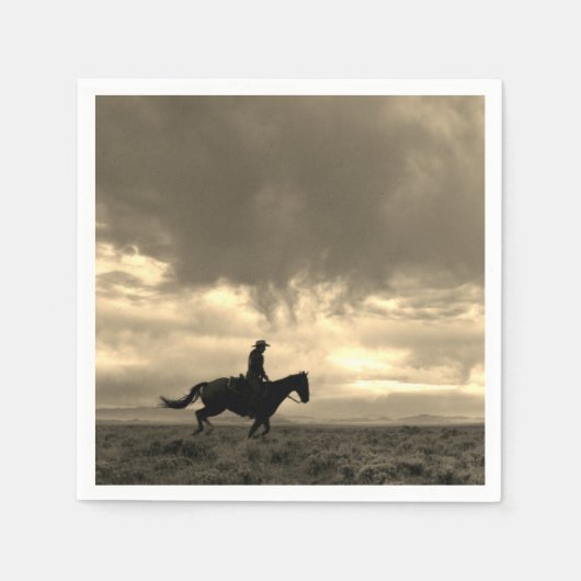 カウボーイ・ウェスタン・ペーパーナプキン スタンダードカクテルナプキン (正面)