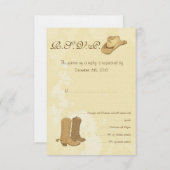 カウボーイ ウェディング RSVP カード (正面/裏面)