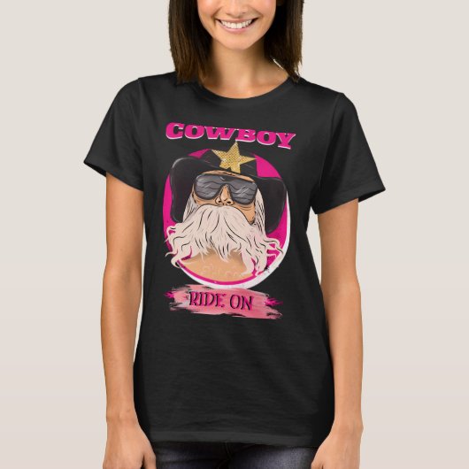 カウボーイ オートバイ Tシャツ (正面)