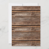 カウボーイ カウガール ハグ ウッド ストリング ライト レセプション 招待状 (裏面)