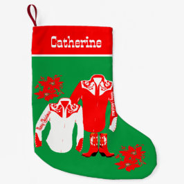 カウボーイ カウガール ロデオ ウエスタン シャツ メリー スモールクリスマスストッキング