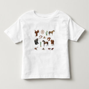 カウボーイ・カウガール・ロデオ・カントリー・パターン トドラーTシャツ