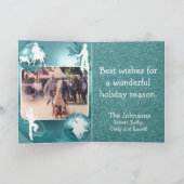 カウボーイ・カウガール ローピング オン ブルー フォト カード (内部)