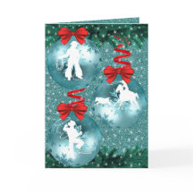 カウボーイ・カウガール ローピング オン ブルー フォト カード