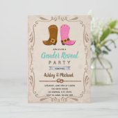 カウボーイ・カウガール　性別発表の招待状 招待状 (スタンド正面)