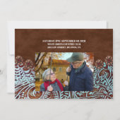 カウボーイ カントリー ウェスタン 50周年 結婚記念日 招待状 (裏面)