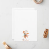 カウボーイ・キッドの文パーソナライズされた房具 ノートカード (正面/裏面インサイチュ)