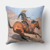 カウボーイ(キャンバスの油) クッション (裏面)