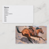 カウボーイ(キャンバスの油) 名刺 (正面/裏面)